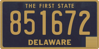 DE license plate 851672