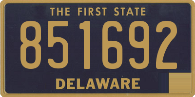 DE license plate 851692