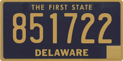 DE license plate 851722