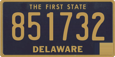 DE license plate 851732