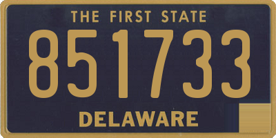 DE license plate 851733