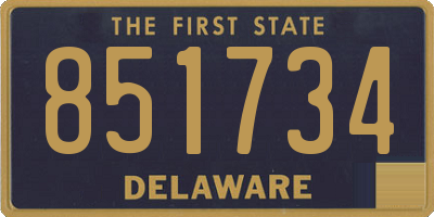 DE license plate 851734