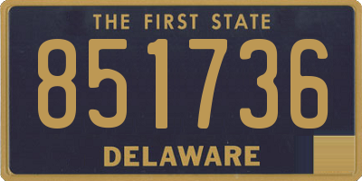 DE license plate 851736