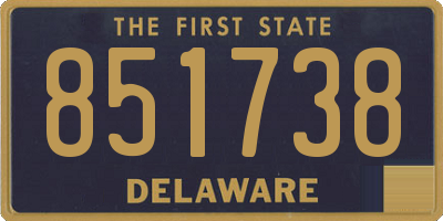 DE license plate 851738