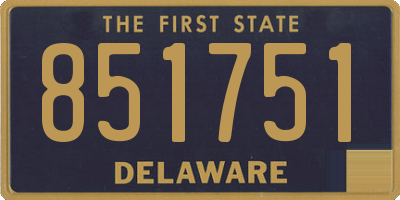 DE license plate 851751