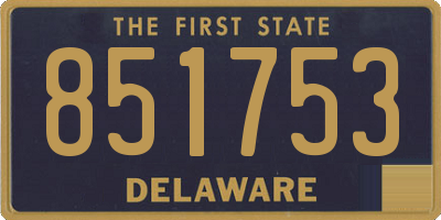 DE license plate 851753
