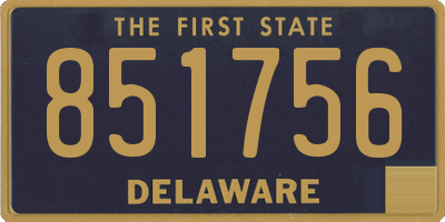 DE license plate 851756