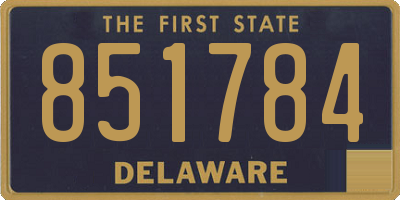 DE license plate 851784
