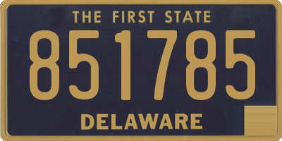 DE license plate 851785
