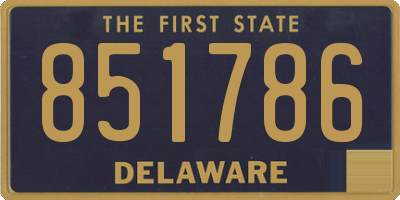 DE license plate 851786