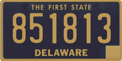 DE license plate 851813