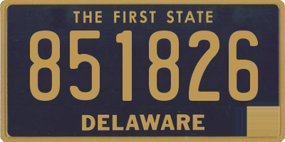 DE license plate 851826