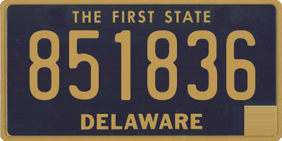 DE license plate 851836