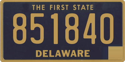 DE license plate 851840