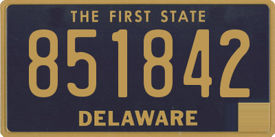 DE license plate 851842