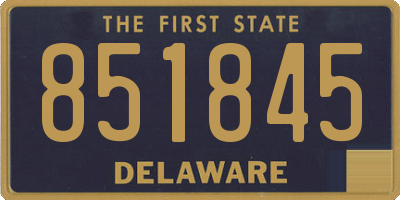 DE license plate 851845