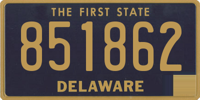 DE license plate 851862