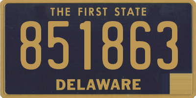 DE license plate 851863