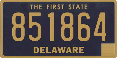 DE license plate 851864