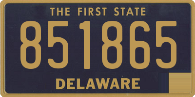 DE license plate 851865