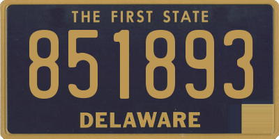 DE license plate 851893