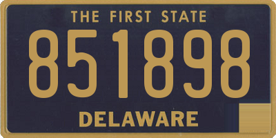 DE license plate 851898