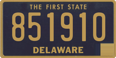 DE license plate 851910
