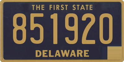 DE license plate 851920
