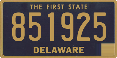 DE license plate 851925