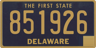 DE license plate 851926