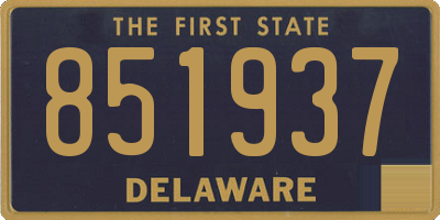 DE license plate 851937
