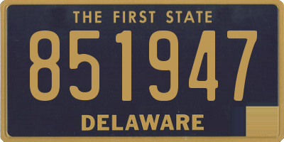 DE license plate 851947