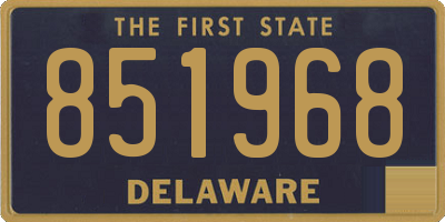 DE license plate 851968
