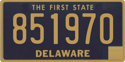 DE license plate 851970