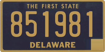 DE license plate 851981
