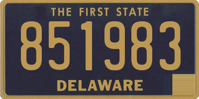 DE license plate 851983