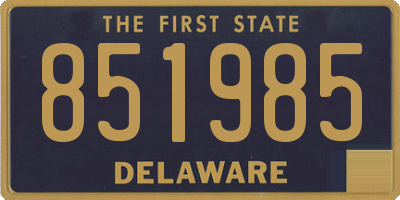 DE license plate 851985