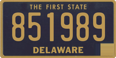 DE license plate 851989