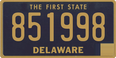 DE license plate 851998
