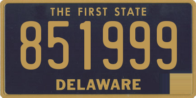 DE license plate 851999
