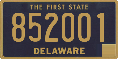DE license plate 852001