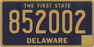 DE license plate 852002