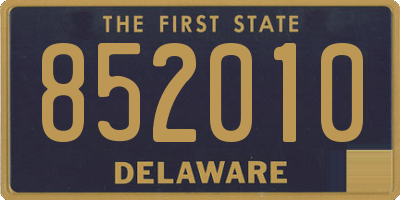 DE license plate 852010