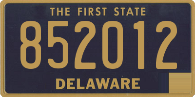 DE license plate 852012