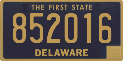 DE license plate 852016