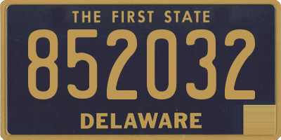 DE license plate 852032