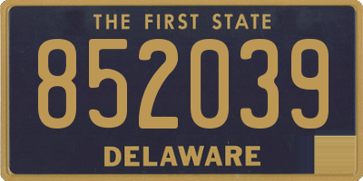 DE license plate 852039