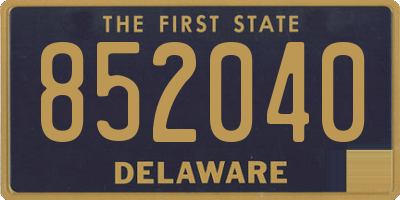 DE license plate 852040