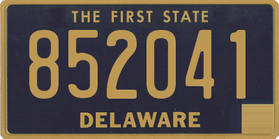 DE license plate 852041