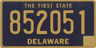 DE license plate 852051